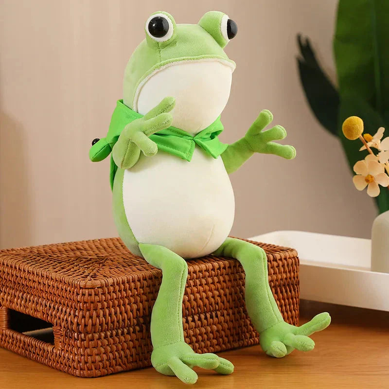 Maliben | Tito The Funny Green Frog Plush With Hat