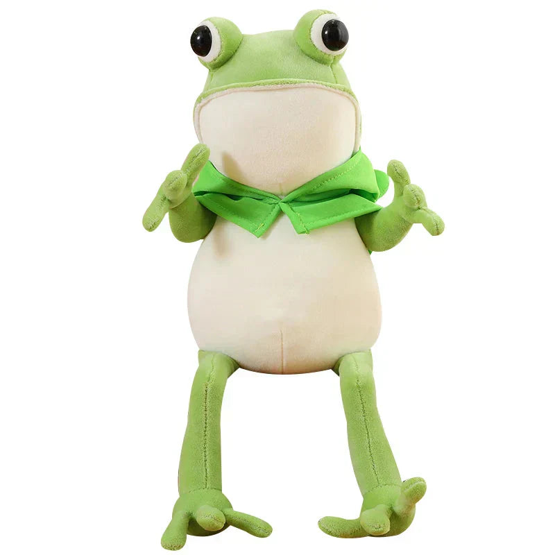 Maliben | Tito The Funny Green Frog Plush With Hat