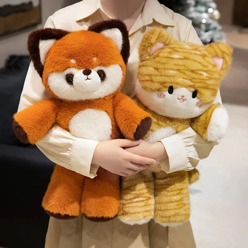 Maliben | Tomo & Mikan The Cat & Red Panda Plush Buddies