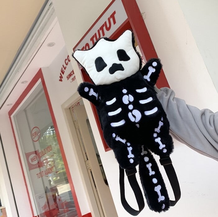 Maliben | Whisper The Mini Skeleton Plush Backpack
