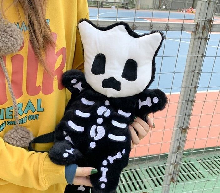 Maliben | Whisper The Mini Skeleton Plush Backpack