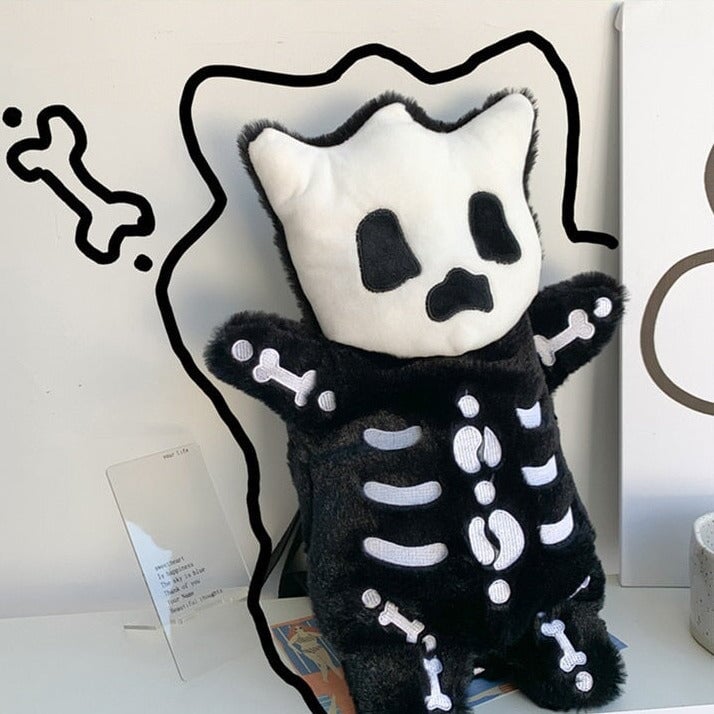 Maliben | Whisper The Mini Skeleton Plush Backpack
