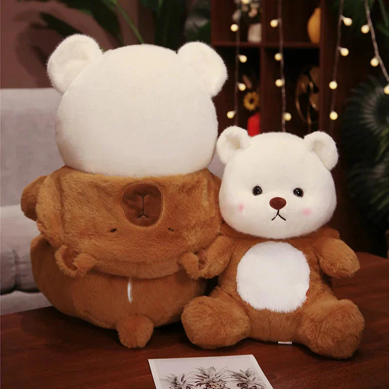 Maliben | White Bear Capybara Costume Plushie