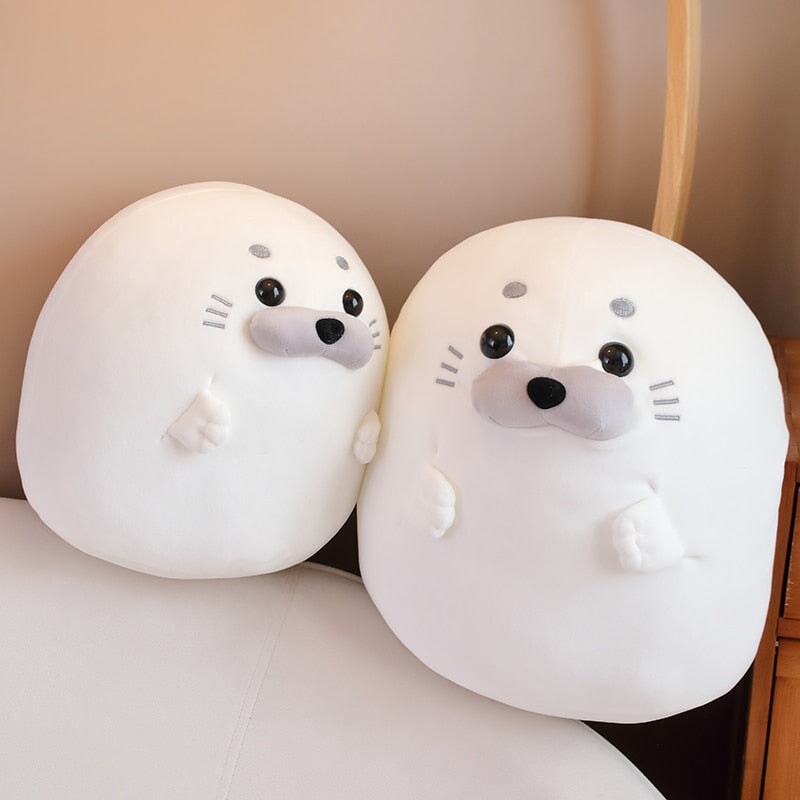Maliben | White Blue Baby Seal Plushies