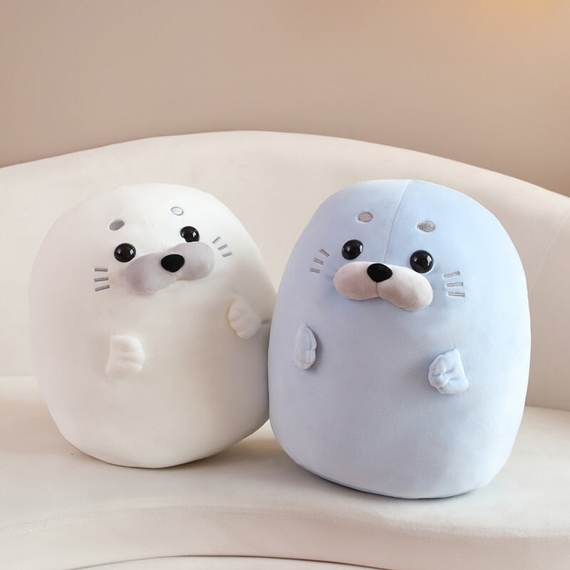 Maliben | White Blue Baby Seal Plushies