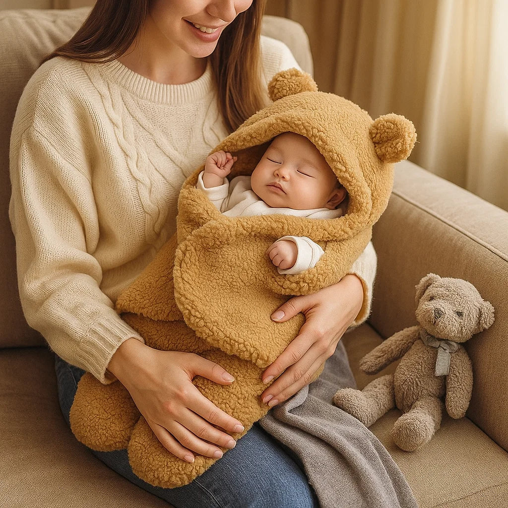 Maliben | Baby Blanket And Pajamas In Bear Design