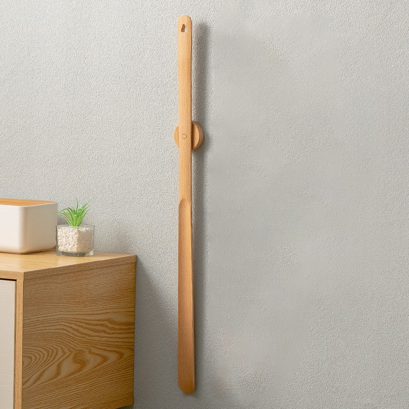 Maliben | Wooden Long Handle Magnetic Shoehorn