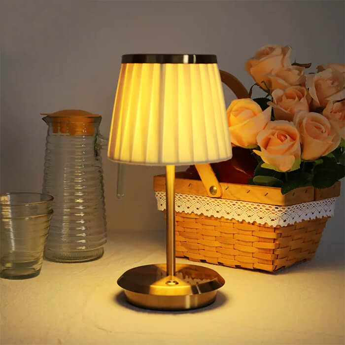 Maliben | Golden Dreamdrape Table Lamp – Elegance And Flexibility