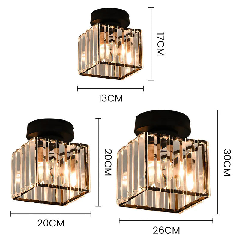 Maliben | Crystal Glass Ceiling Light For Modern Interiors