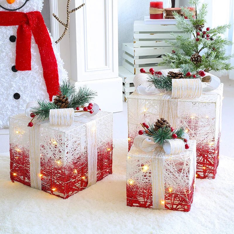 Maliben | Led Christmas Christmas Tree, Snowman Or Gift Box Decoration – Snowman & Fawn Tree Decorations, Perfect Holiday Ornaments & New Year Gifts