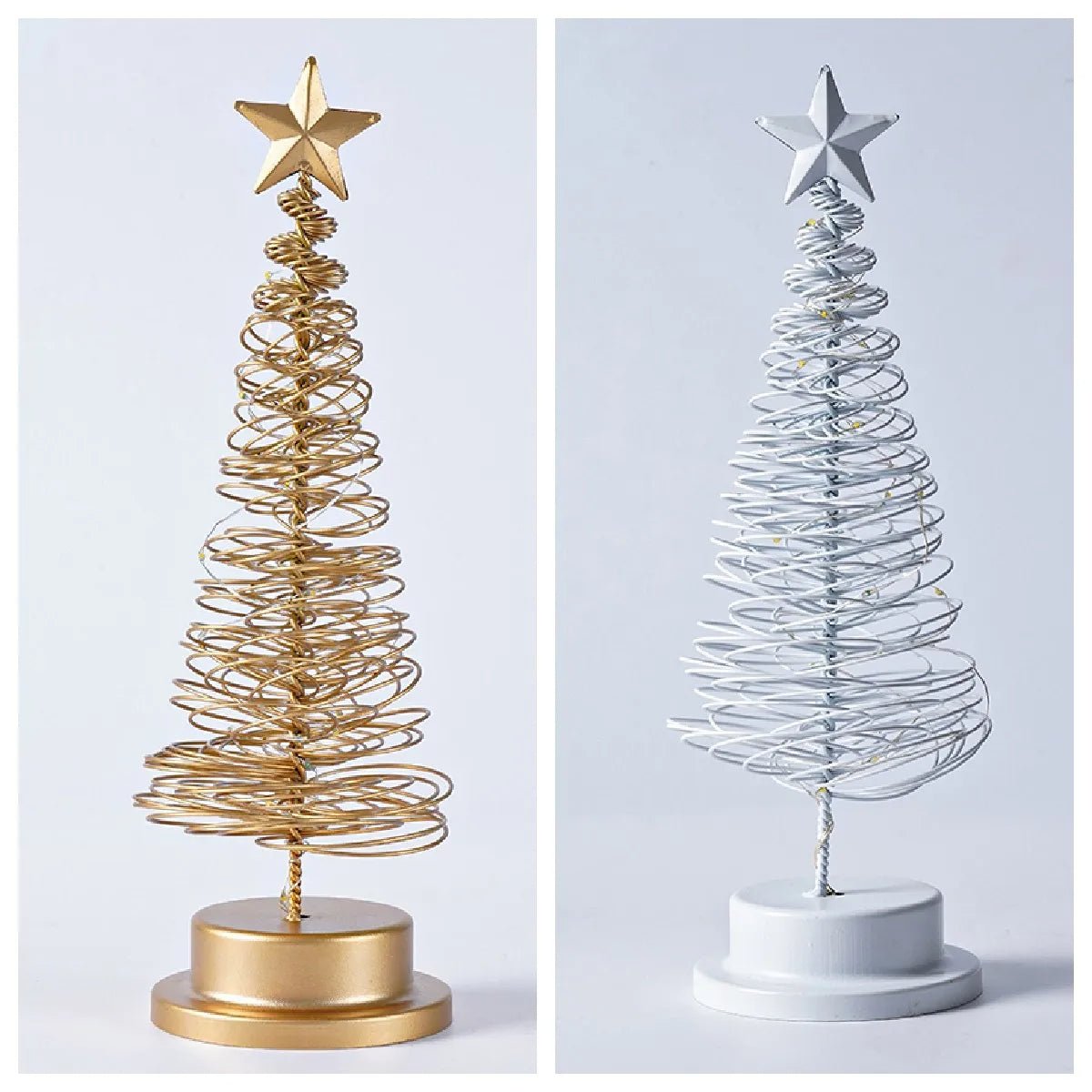 Maliben | Led Wrought Christmas Tree Spiral Light Table Ornament – Elegant Atmosphere Lamp For Bedroom & Holiday Décor