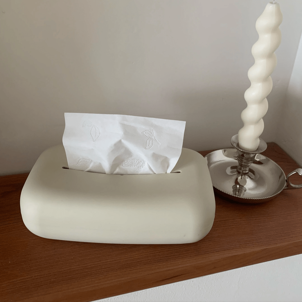 Maliben | Light beige soft tissue box cover