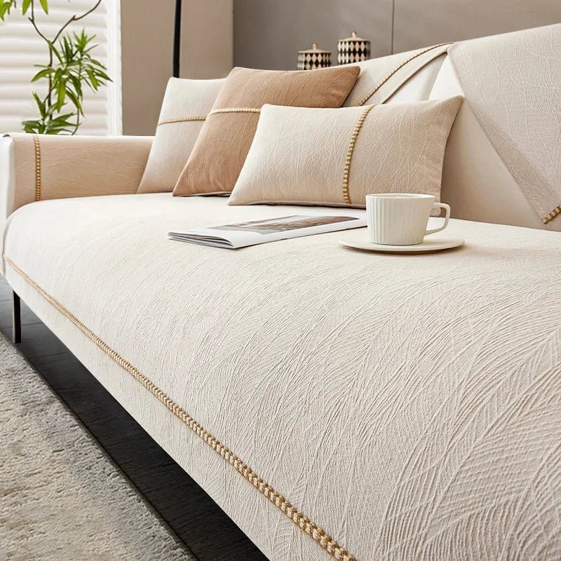 Maliben | LinenLux Sofa Cover – Elegant Linen Look Protection for Clean and Stylish Living Rooms