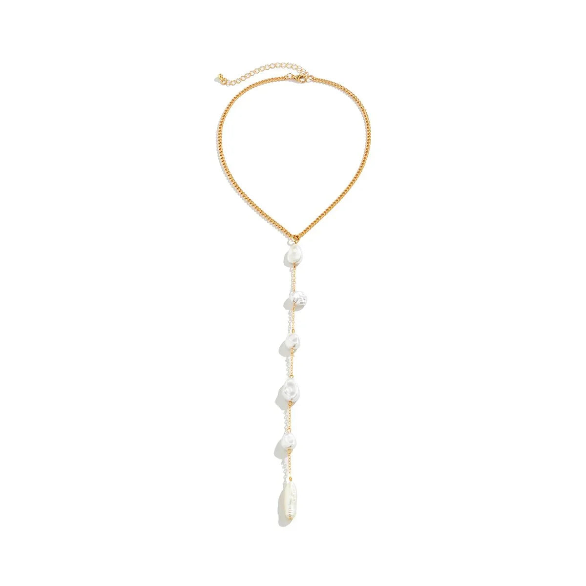 Maliben | Long Pearl Drop Tassel Necklace