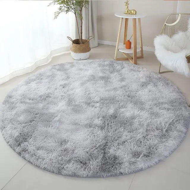 Maliben | Velvéri Luxe Fluffymat Rug | Ultra-Soft Round Plush Rug For Cozy Home And Bedroom Décor