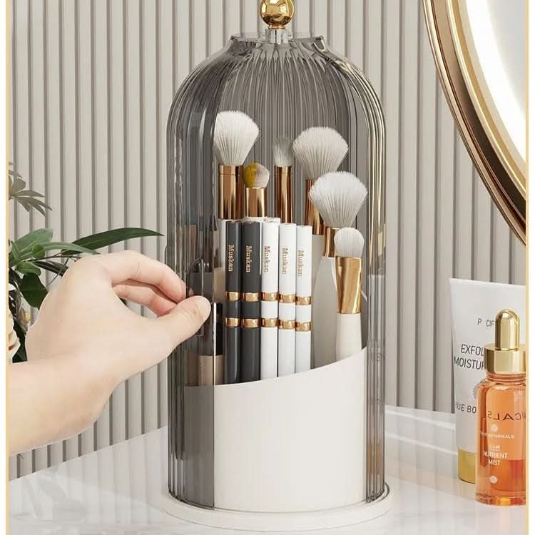 Maliben 360° Rotating Makeup Organizer — Dust-Proof Lid