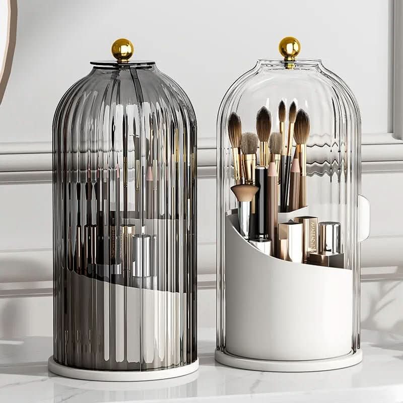 Maliben 360° Rotating Makeup Organizer — Dust-Proof Lid