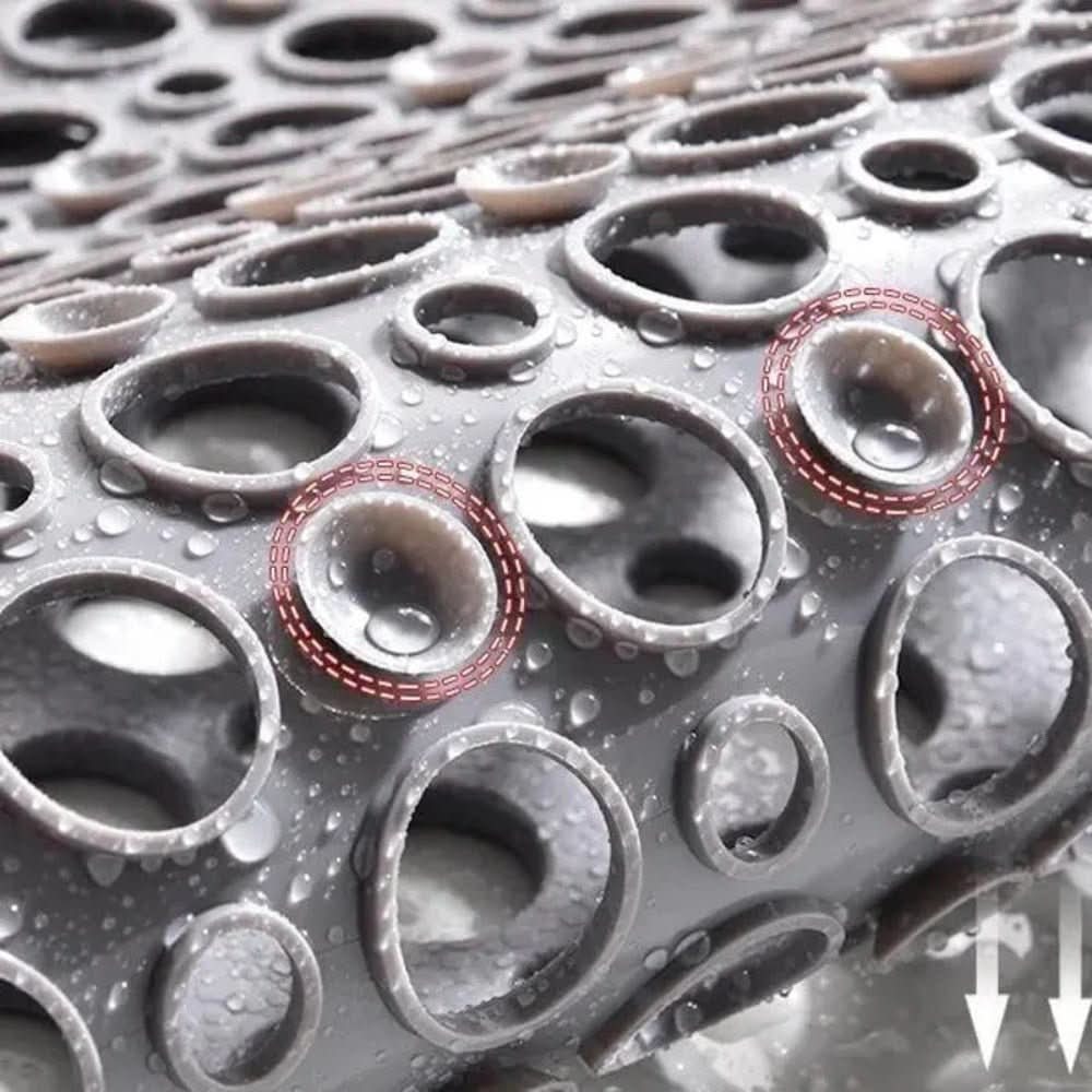 Maliben | Hygienic, Mold-Resistant Bath Mat With Strong Suction Cups And Quick-Drain Design