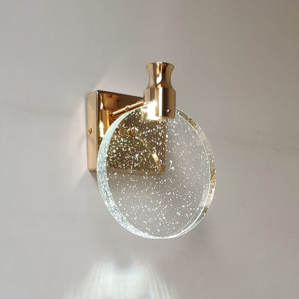 Maliben | Luxury Round Crystal Wall Lamp – Celestia