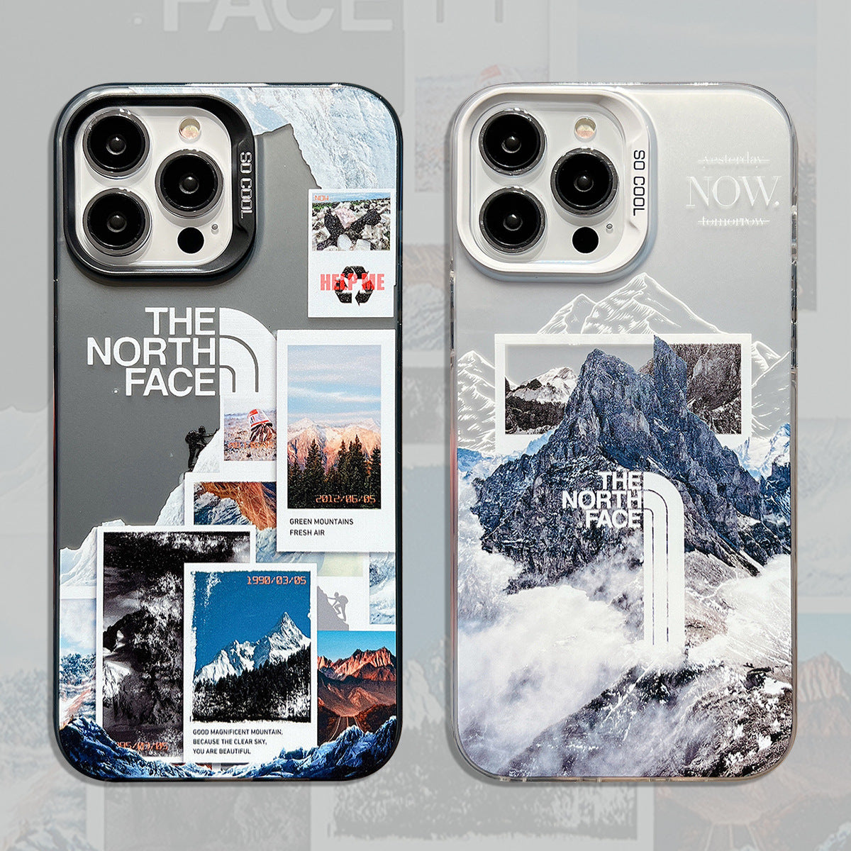 Maliben | Galvanic Letters Snow Mountain Phone Case For iPhone