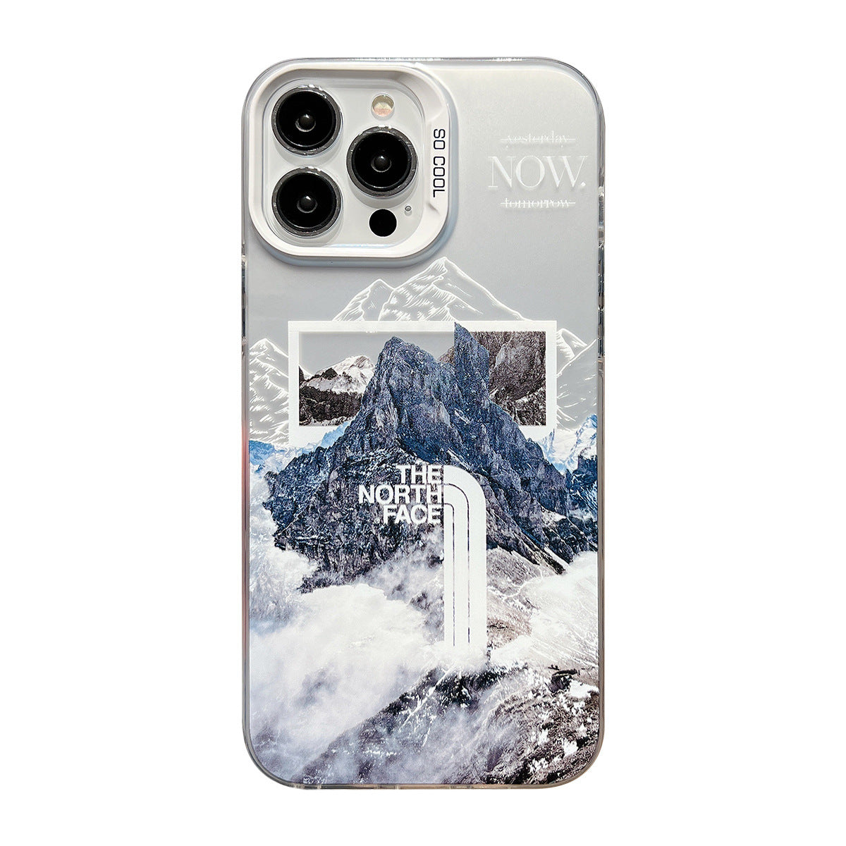 Maliben | Galvanic Letters Snow Mountain Phone Case For iPhone