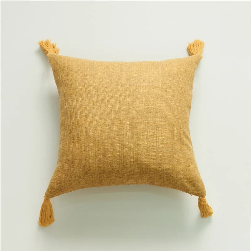 Maliben | Imperialrest Cushion Cover - Elegant Linen Cushion Cover With Playful Tassels For Any Space
