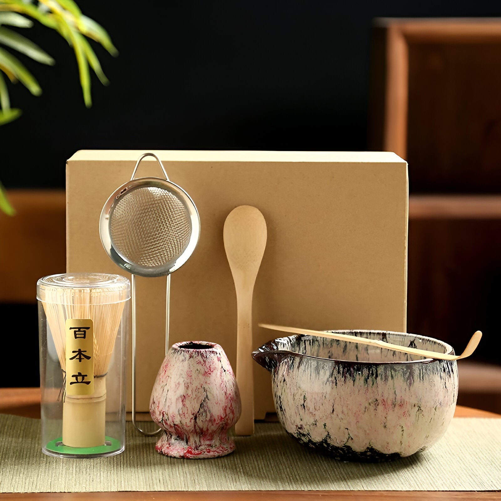 Maliben | Traditional Matcha Tea Set – 6-Piece Authentic Japanese Matcha Kit – Premium Bamboo & Ceramic