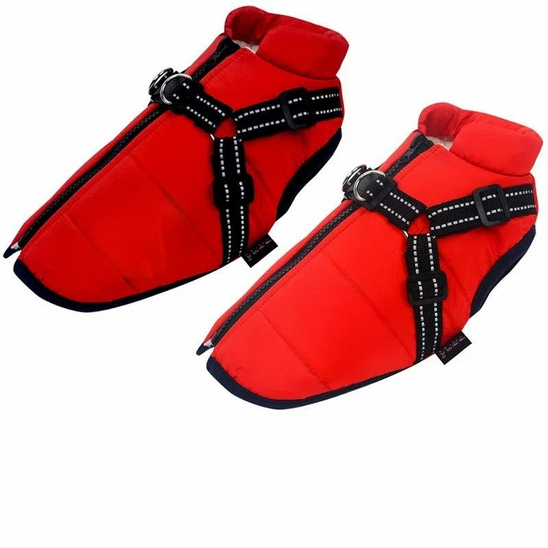 Maliben | All-Weather Insulated Dog Jacket with Built-in Harness