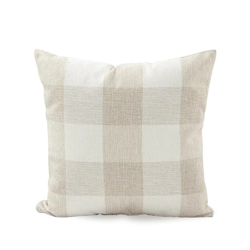 Maliben | Cozy Checked Cushion Cover In Country House Style – Autumn Plaid