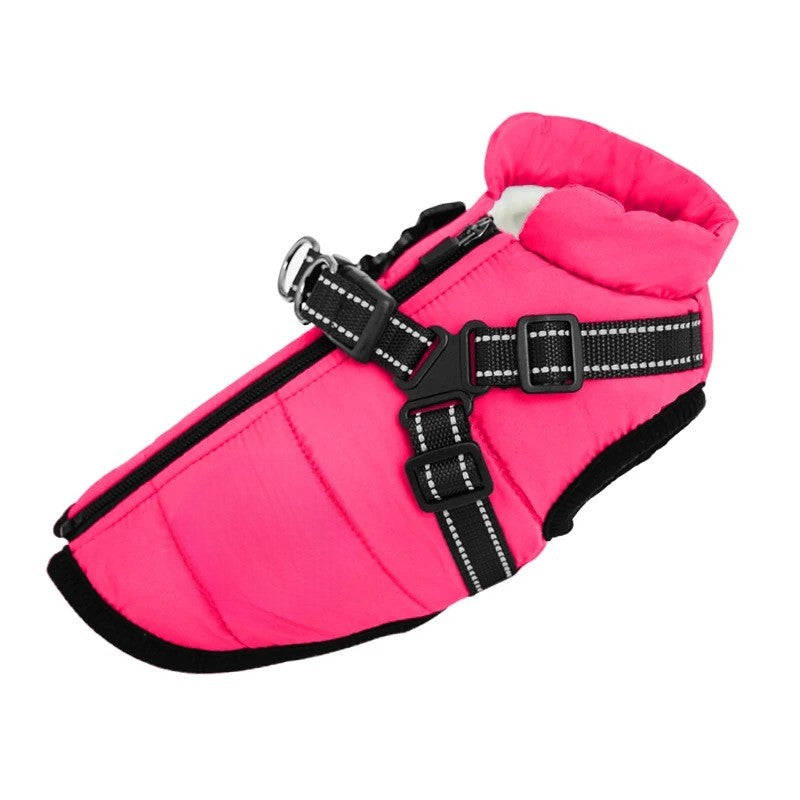 Maliben | All-Weather Insulated Dog Jacket with Built-in Harness