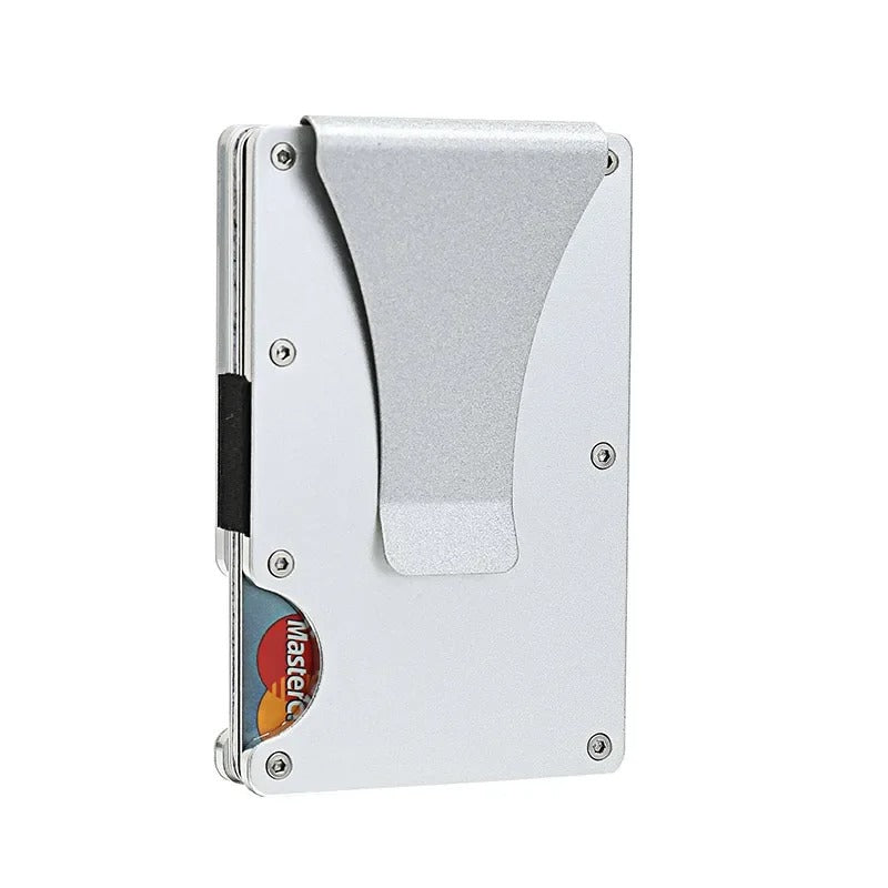 Maliben | Titanium Matte Cobalt Card Holder – Slim & Stylish Rfid Wallet For Men & Women