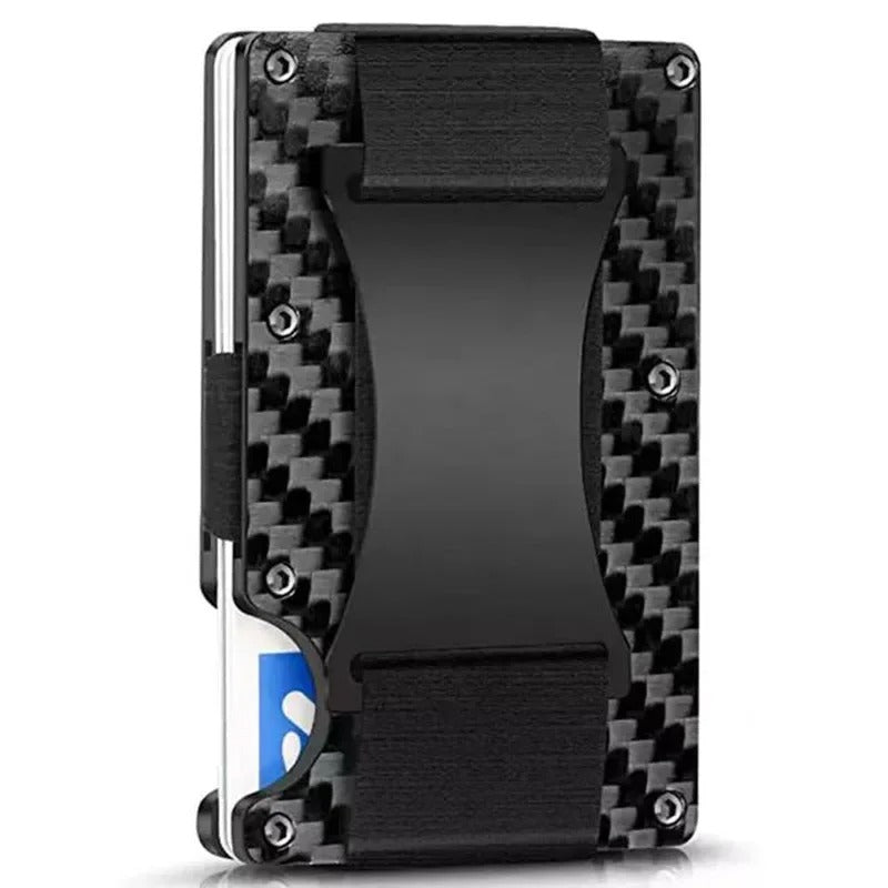 Maliben | Titanium Matte Cobalt Card Holder – Slim & Stylish Rfid Wallet For Men & Women