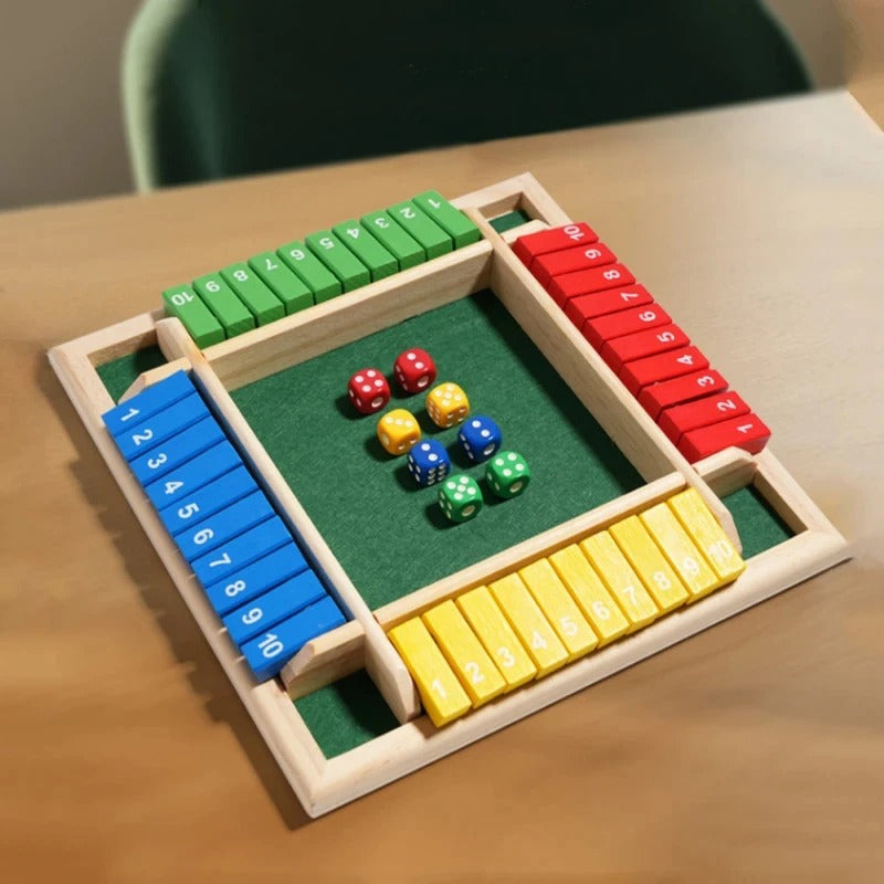 Maliben | Shutthebox Family Game 4 Player Set