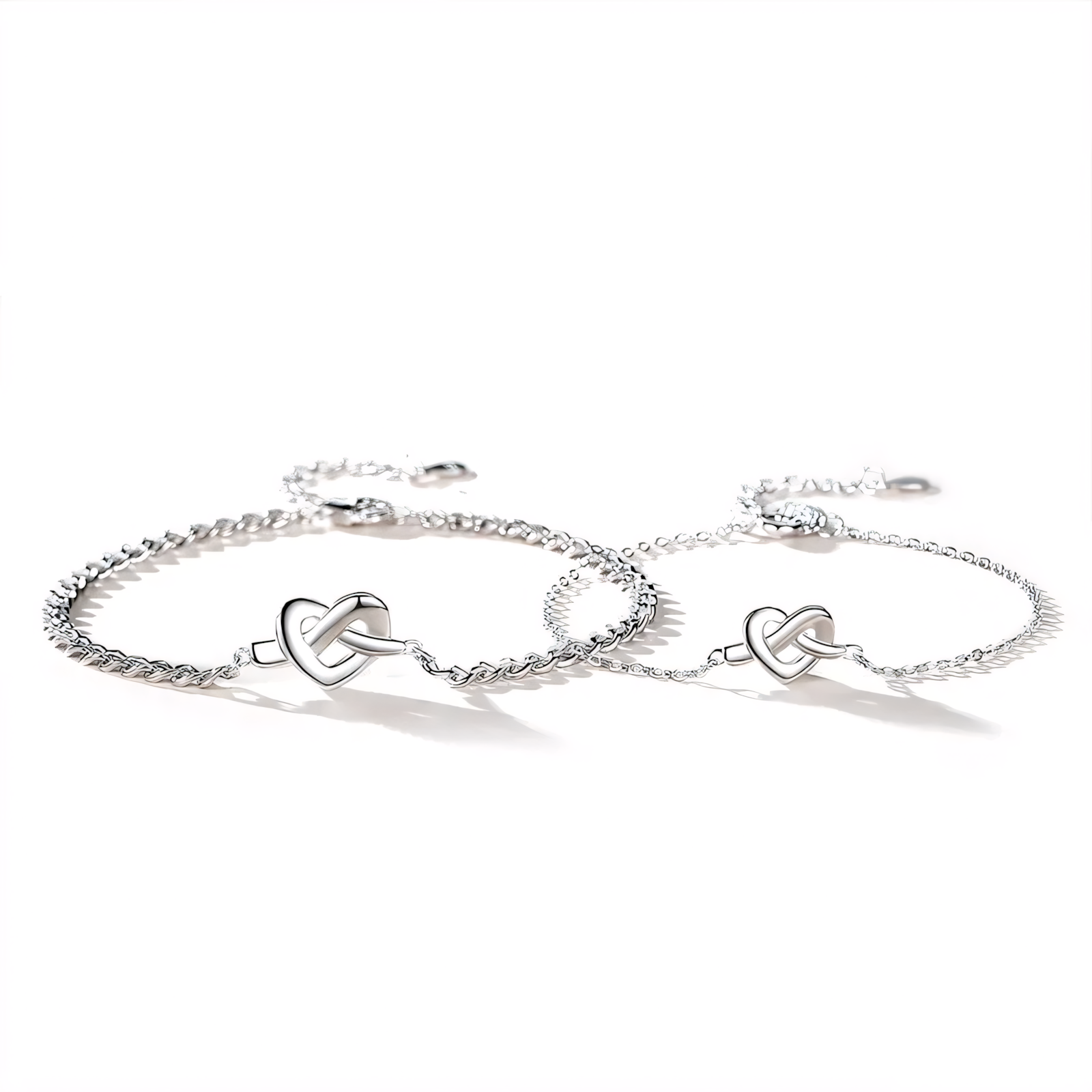 Maliben | S925 Dainty Heart Knot Love Bracelet