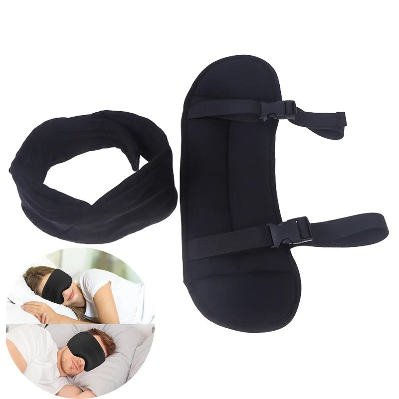 Maliben | 360° Travel Neck Pillow Set With Adjustable Head Strap And Eye Mask For Sleeping Comfort