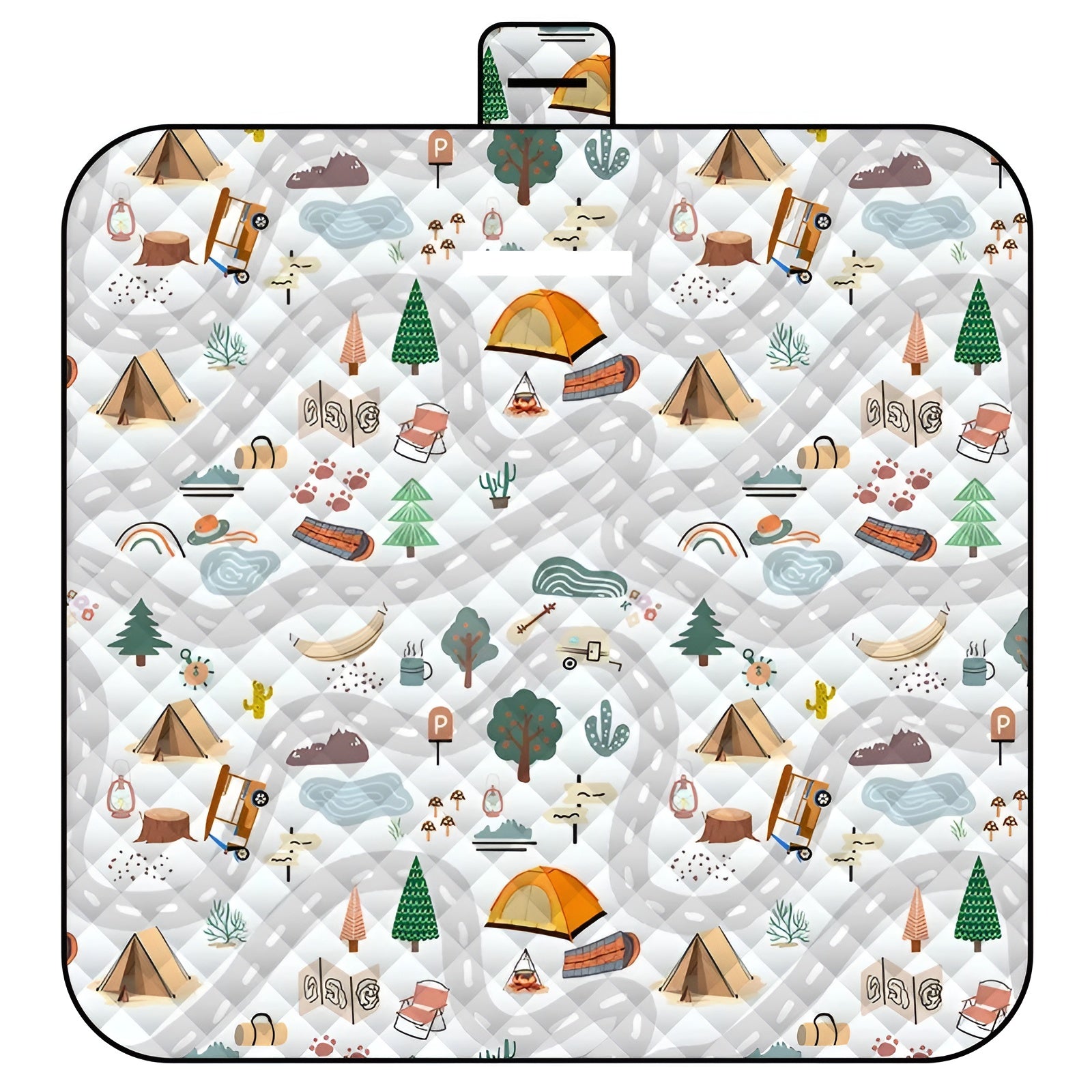 Maliben | Foldable Baby Playmat Wanderlino | Padded & Water-Resistant | For Outdoor & Home | Incl. Carry Bag