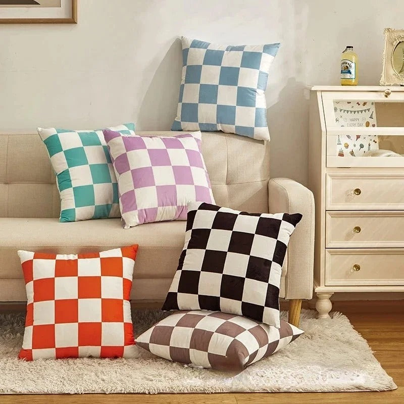 MAliben | Stylish Checkered Cushion – Trendy Must-Have For a Luxury Interior