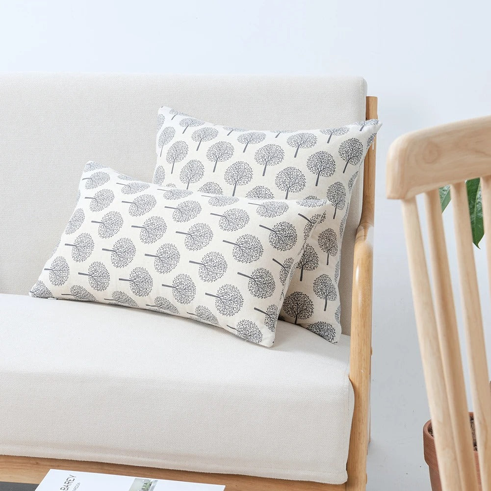 Maliben | Luxe Seraphine Cushion Cover - Linen Cushion Cover With Refined Textile Print