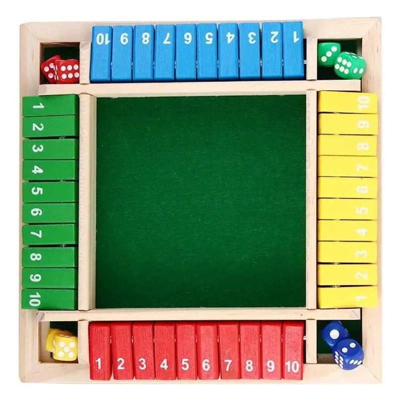 Maliben | Shutthebox Family Game 4 Player Set