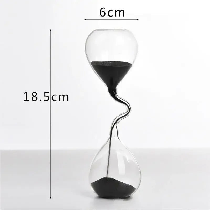 Maliben | Curvy Black Hourglass | Glass