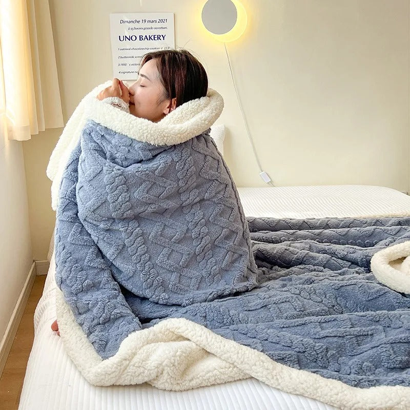 Maliben | Thick Winter Lambswool Blanket - Warmwool