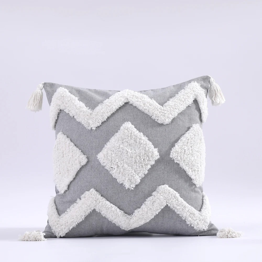 Maliben | Boho Tufted Cushion Cover - Moroccan Flair For Your Interior