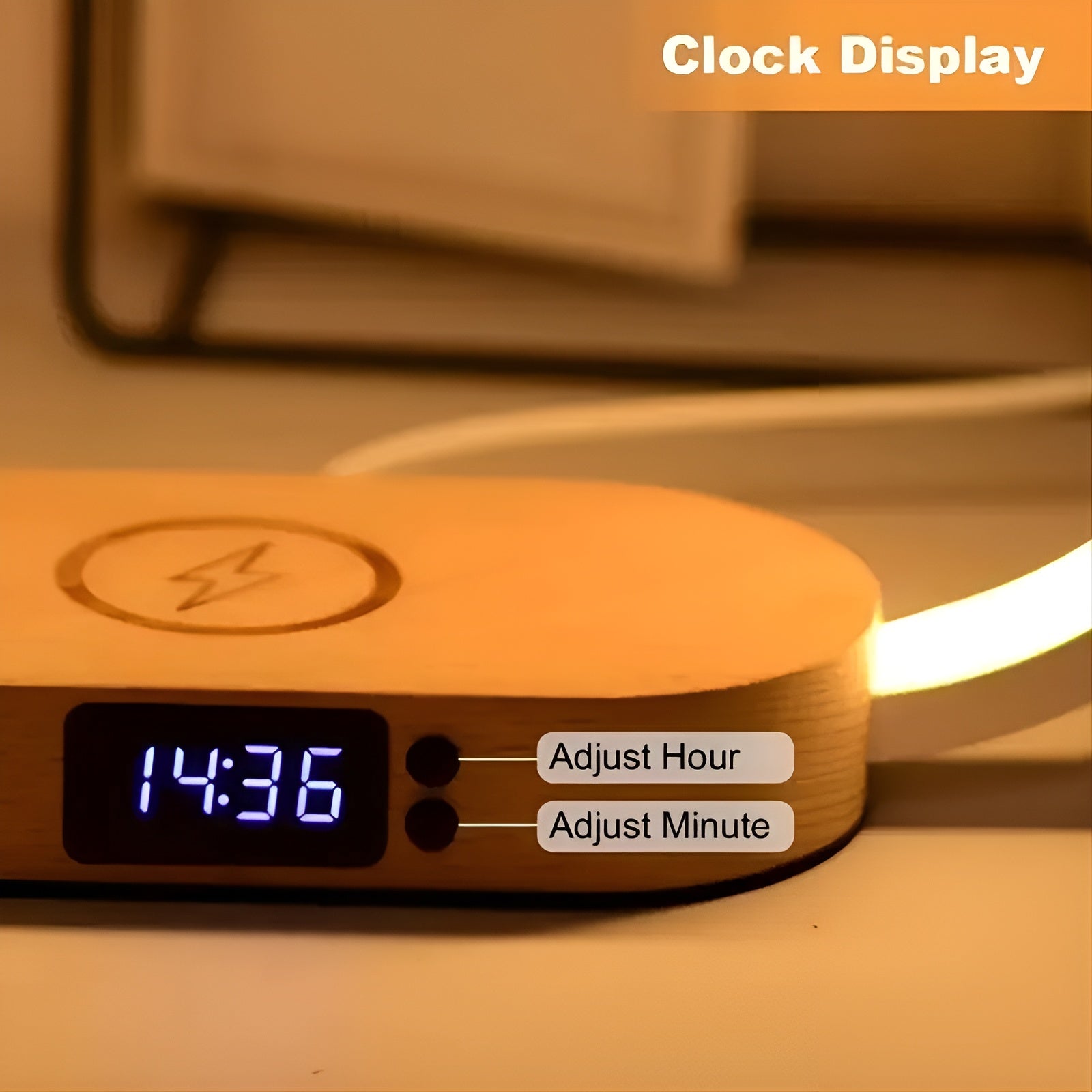 Maliben | Stylish Multifunctional Lamp With Charging Station And Clock