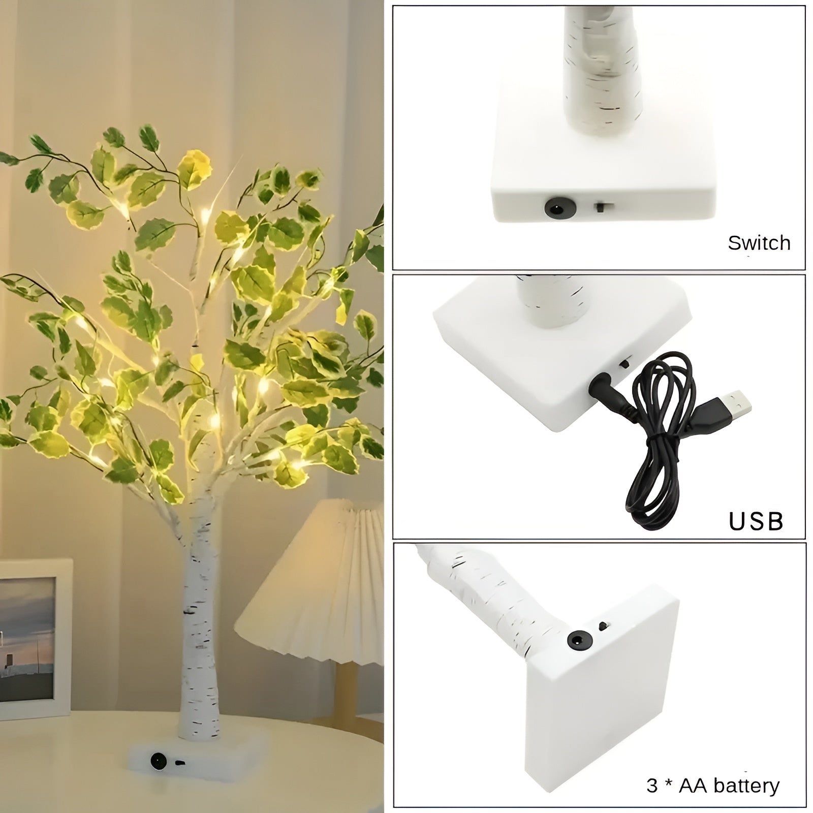 Maliben | Magical Brighttree Table Lamp – Elegant Tree Design With Warm Led Lighting