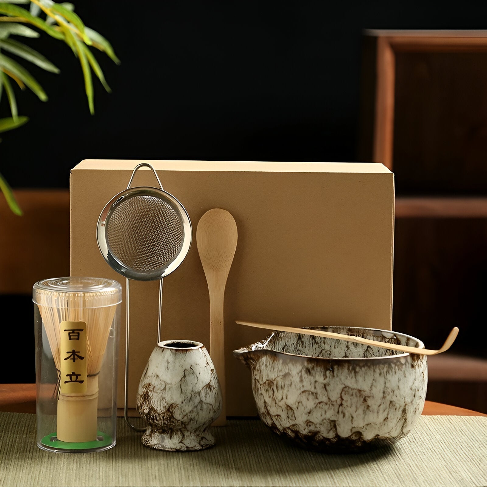 Maliben | Traditional Matcha Tea Set – 6-Piece Authentic Japanese Matcha Kit – Premium Bamboo & Ceramic