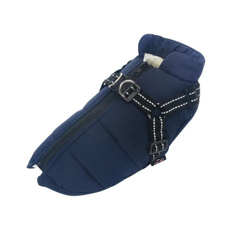 Maliben | All-Weather Insulated Dog Jacket with Built-in Harness