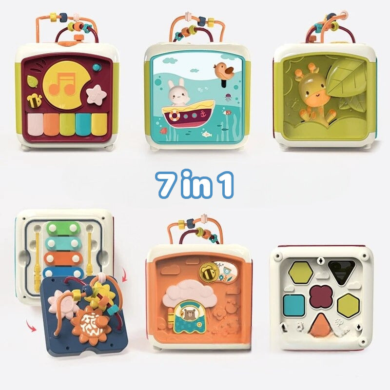 Maliben | Wonder Cube | Discover The World Of LearnIng - 7-in-1 Montessori Toy For Development And Fun