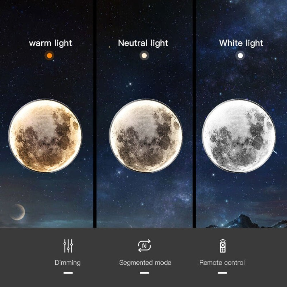 Maliben | 3d Led Moon Or Earth Ceiling Or Wall Light