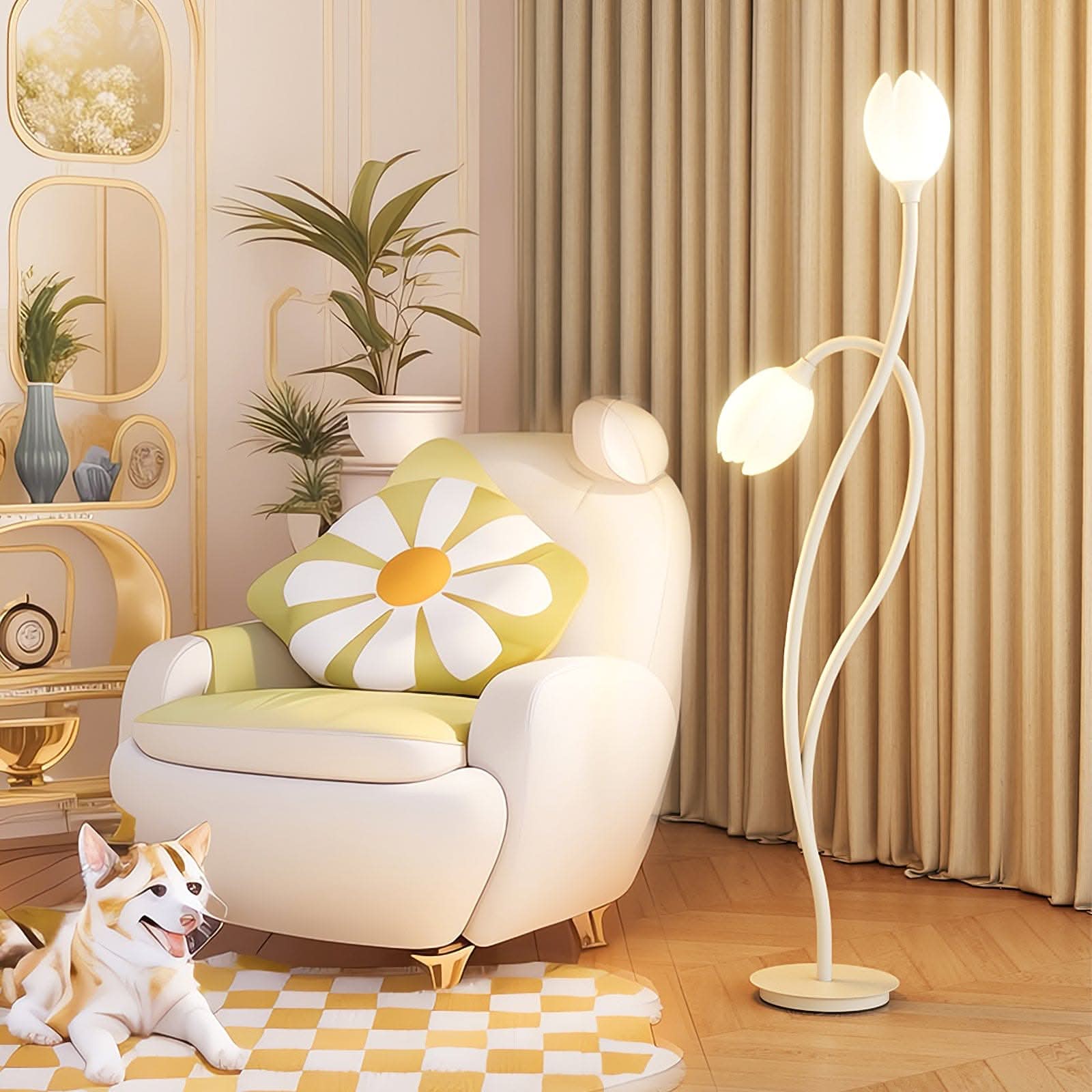 Maliben Modern Flower Floor Lamp with G9 Socket