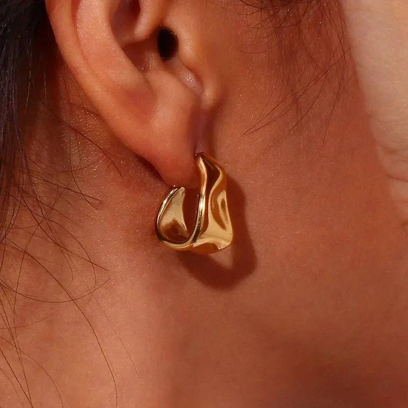 Maliben | Melting Abstract Dainty Earrings